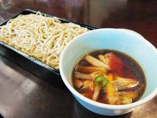 Foto, materiell, befreit, Landschaft, Bild, hat Foto auf Lager,Buchweizenfadennudel in Sojasuppe mit Entenfleisch und Zwiebel fgte soba hinzu, Kche, Essen, , 