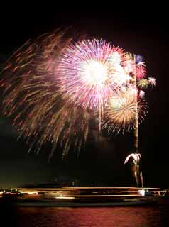 photo,material,free,landscape,picture,stock photo,Creative Commons,Tokyo Bay Great Fireworks, firework, night, launch, one-foot firework ball