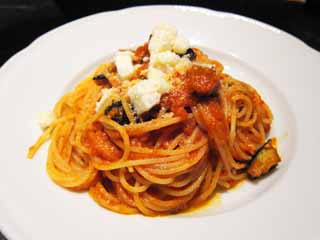 photo,material,free,landscape,picture,stock photo,Creative Commons,The tomato source pasta of the eggplant, Cooking, Food, , 