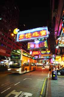 Foto, materiell, befreit, Landschaft, Bild, hat Foto auf Lager,Nacht Hongkong, Neon, Besucherzahl, Laden, Tafel