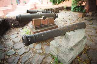 Foto, materiell, befreit, Landschaft, Bild, hat Foto auf Lager,Eine Kanone zur Zeit des Opiumkrieges, Kanone, Waffe, Militrische Angelegenheiten, Opiumkrieg