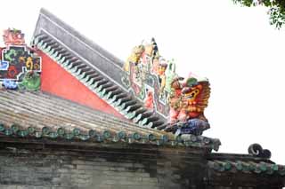 fotografia, materiale, libero il panorama, dipinga, fotografia di scorta,Tempio di clan di Chen, Il cinese edificio di arti industriale e privato, scultura di mattone, meridionale nobile, Decorazione