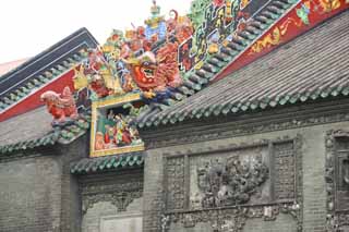 photo, la matire, libre, amnage, dcrivez, photo de la rserve,Temple de clan Chen, Btiment des arts industriel priv chinois, murez la sculpture, noble du sud, Dcor