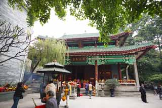 Foto, materiell, befreit, Landschaft, Bild, hat Foto auf Lager,SixBanyanTreeTemple Kannon, Chaitya, Ein Weihrauchstock, Faith, Touristenattraktion