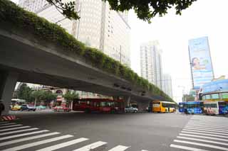 Foto, materiell, befreit, Landschaft, Bild, hat Foto auf Lager,Guangzhou zufolge, Bus, Tafel, hohes Regal, 