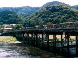 fotografia, material, livra, ajardine, imagine, proveja fotografia,Togetsu-kyo atravessam, ponte, Togetsu-kyo, Arashiyama, 