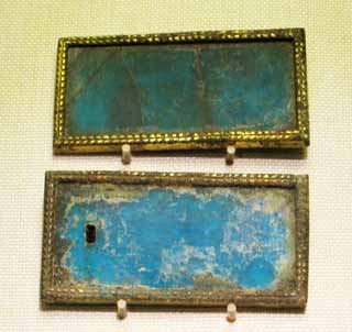 fotografia, materiale, libero il panorama, dipinga, fotografia di scorta,Museo di Han occidentale dell'indaco naturale di Mausoleo di Re di Nanyue lazuli di lapis di asse piatti e blu rivestono di rame decorazione di medaglione, grave, tomba di tumulo di sepoltura, , sepoltura