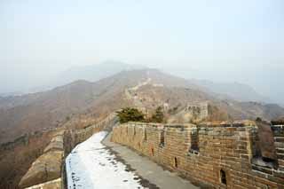 fotografia, material, livra, ajardine, imagine, proveja fotografia,Mu Tian Yu grande parede, parede de castelo, vigia em um castelo, O Hsiung-Nu, 