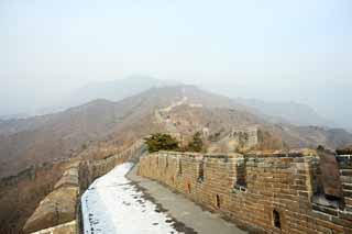 photo,material,free,landscape,picture,stock photo,Creative Commons,Mu Tian Yu Great Wall, castle wall, lookout in a castle, The Hsiung-Nu, 