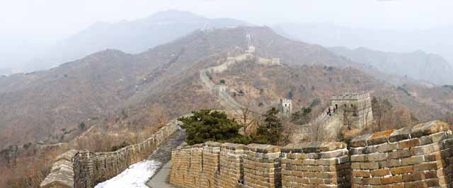 photo,material,free,landscape,picture,stock photo,Creative Commons,Mu Tian Yu Great Wall, castle wall, lookout in a castle, The Hsiung-Nu, 