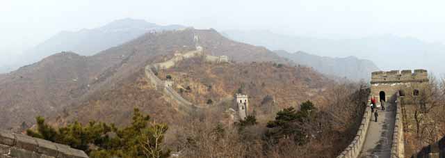 photo,material,free,landscape,picture,stock photo,Creative Commons,Mu Tian Yu Great Wall, castle wall, lookout in a castle, The Hsiung-Nu, 