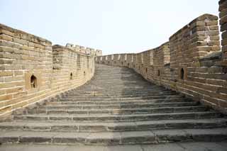 photo,material,free,landscape,picture,stock photo,Creative Commons,Mu Tian Yu Great Wall, castle wall, lookout in a castle, The Hsiung-Nu, 