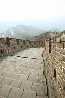 Foto, materieel, vrij, landschap, schilderstuk, bevoorraden foto,Mu Tian Yu Great Wall, Kasteel muur, Uitkijk op een kasteel, De Hsiung-nu, 