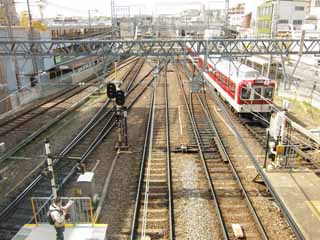 Foto, materieel, vrij, landschap, schilderstuk, bevoorraden foto,Kintetsu Yamatosaidaiji, Spoorweg, Trein, Punt, Wijziging