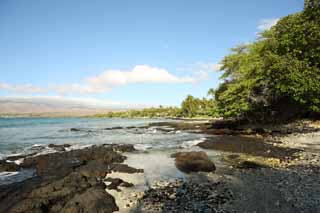 fotografia, material, livra, ajardine, imagine, proveja fotografia,A costa da lava, cu azul, Lava, Azul, onda