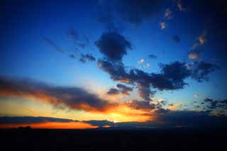 fotografia, materiale, libero il panorama, dipinga, fotografia di scorta,Io sono vuoto alla buio, Nubi roseo-colore rosa, Rosso, Blu, nube