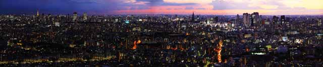 fotografia, material, livra, ajardine, imagine, proveja fotografia,Panorama de Tquio, construindo, Ikebukuro, Non, 