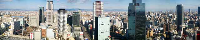 fotografia, materiale, libero il panorama, dipinga, fotografia di scorta,Panorama di Osaka, edificio a molti piani, pista, L'autostrada di Hanshin, appartamento a molti piani