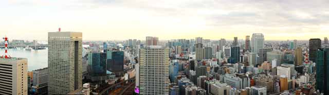 Foto, materiell, befreit, Landschaft, Bild, hat Foto auf Lager,Tokyo-Rundblick, Gebude, Das Stadtzentrumsgebiet, Tamachi, Odaiba