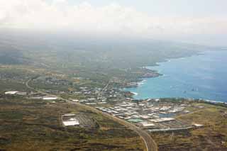 Foto, materiell, befreit, Landschaft, Bild, hat Foto auf Lager,Hawaii Insel Chi lockt kona, Stadt, Urlaubsort, Autobahn, Das Ufer