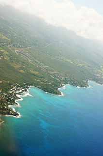 fotografia, materiale, libero il panorama, dipinga, fotografia di scorta,Isola di Hawaii fotografia aerea, Blu, ricorso, spiaggia, 