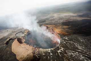 photo, la matire, libre, amnage, dcrivez, photo de la rserve,Mt. Kilauea, Lave, Le cratre, Puu Oo, Fume