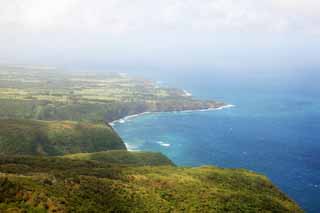 Foto, materieel, vrij, landschap, schilderstuk, bevoorraden foto,Hawaii Island valley, , , , 