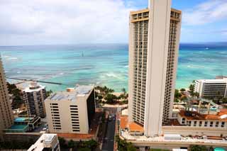 Foto, materieel, vrij, landschap, schilderstuk, bevoorraden foto,Waikiki Beach., , , , 