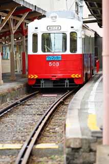 photo,material,free,landscape,picture,stock photo,Creative Commons,Hankai Tramway 501 form train, , , , 