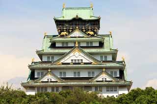 Foto, materieel, vrij, landschap, schilderstuk, bevoorraden foto,Toren van Osaka Castle, , , , 