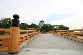 Foto, materiell, befreit, Landschaft, Bild, hat Foto auf Lager,Osaka Castle Gokurakubashi, , , , 