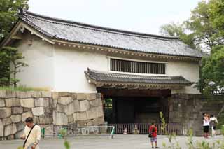 Foto, materieel, vrij, landschap, schilderstuk, bevoorraden foto,Osaka Castle Aoya Gate, , , , 