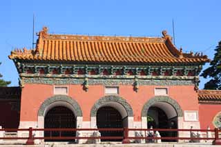 Foto, materiell, befreit, Landschaft, Bild, hat Foto auf Lager,Zhao Mausoleum (Qing) Daibenimon, , , , 