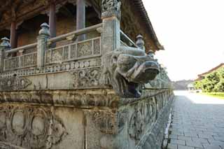 Foto, materieel, vrij, landschap, schilderstuk, bevoorraden foto,Zhao Mausoleum (Qing) dragon head ornament, , , , 