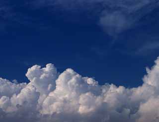 Foto, materiell, befreit, Landschaft, Bild, hat Foto auf Lager,Cumulonimbus und blau, Wolke, blauer Himmel, cumulonimbus, Sommer