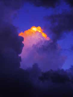 Foto, materieel, vrij, landschap, schilderstuk, bevoorraden foto,Thunderhead van zonsondergang, , , , 