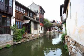 fotografia, materiale, libero il panorama, dipinga, fotografia di scorta,Zhouzhuang, , , , 