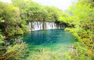 fotografia, materiale, libero il panorama, dipinga, fotografia di scorta,Jiuzhaigou Yatakeumi cascata, , , , 