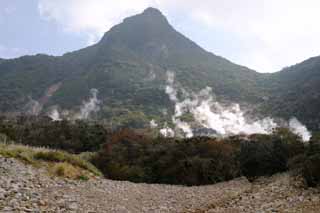 Foto, materieel, vrij, landschap, schilderstuk, bevoorraden foto,Ohwakudani, Hakone, Vulkaan, Aardwarmte, Berg