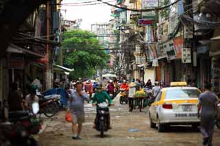 Foto, materiell, befreit, Landschaft, Bild, hat Foto auf Lager,Hanoi's Old Quarter, , , , 