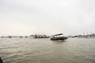 Foto, materieel, vrij, landschap, schilderstuk, bevoorraden foto,Halong Bay, , , , 