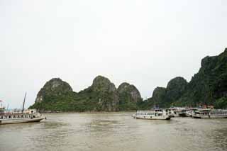 Foto, materieel, vrij, landschap, schilderstuk, bevoorraden foto,Halong Bay Daugo eiland, , , , 