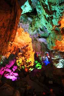 fotografia, materiale, libero il panorama, dipinga, fotografia di scorta,Baia di Halong Tien Kung grotta, , , , 