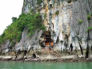 Foto, materieel, vrij, landschap, schilderstuk, bevoorraden foto,Halong Bay shrine, , , , 