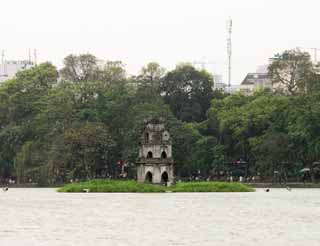 fotografia, materiale, libero il panorama, dipinga, fotografia di scorta,Torre del Lago Hoan Kiem turtle, , , , 