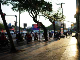 Foto, materiell, befreit, Landschaft, Bild, hat Foto auf Lager,Dmmerung von Ho Chi Minh City, , , , 