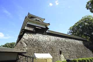 Foto, materiell, befreit, Landschaft, Bild, hat Foto auf Lager,In Kumamoto Castle, , , , 