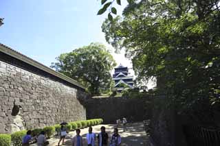 Foto, materiell, befreit, Landschaft, Bild, hat Foto auf Lager,In Kumamoto Castle, , , , 