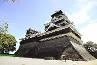 Foto, materiell, befreit, Landschaft, Bild, hat Foto auf Lager,In Kumamoto Castle, , , , 