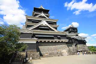 Foto, materieel, vrij, landschap, schilderstuk, bevoorraden foto,In Kumamoto Castle, , , , 